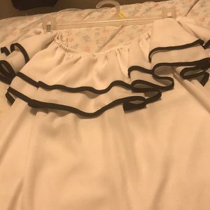 White off the shoulder polyester Charlotte Russe